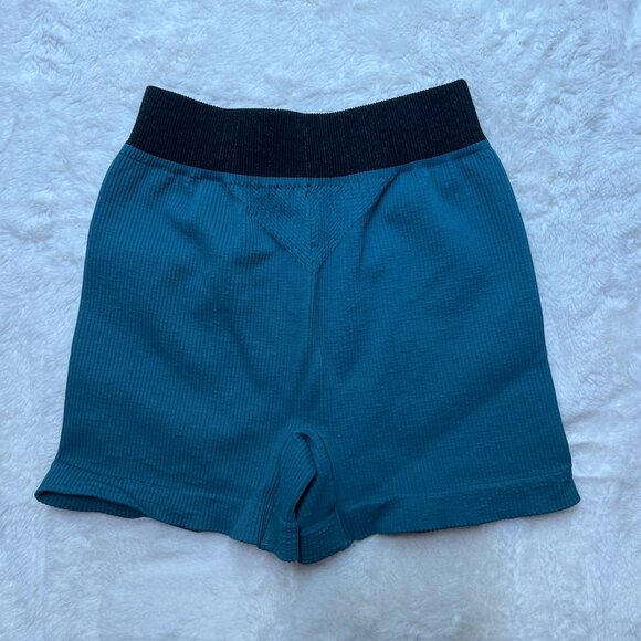 NWT FP Movement Ribbed Boxer Shorts Teal Hydro – Women’s M-L - Picture 9 of 9